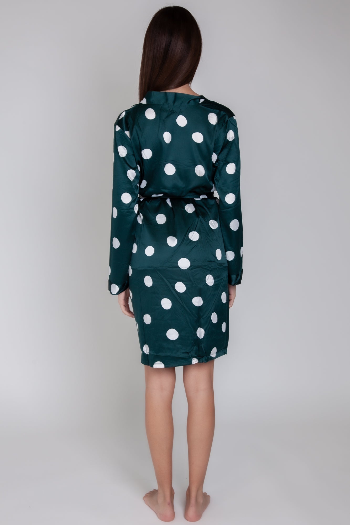 Pigiama donna in raso bianco a pois gigilovers